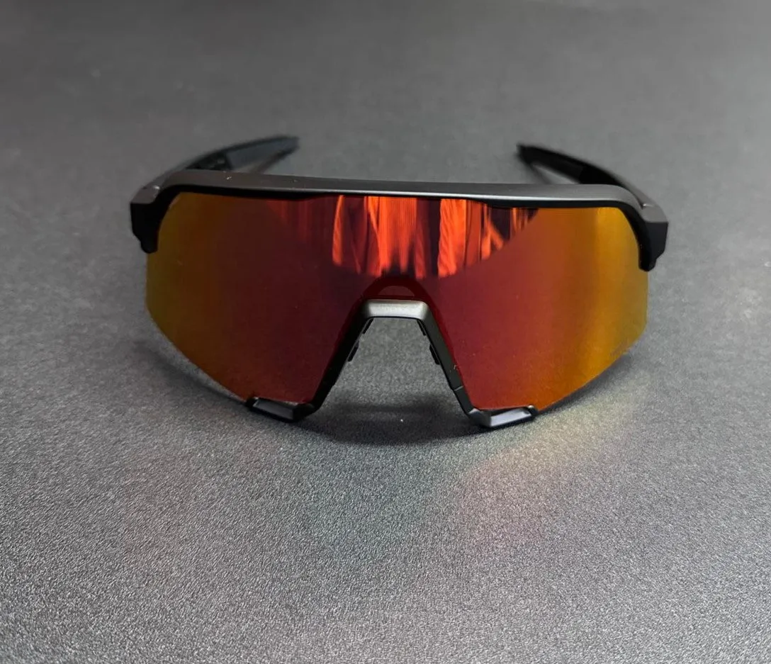 100% S3 Matte Black HiPER Blue/Red Multilayer Mirror Lens