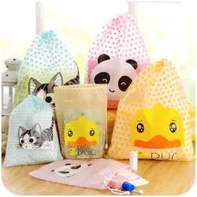 1PCS Cartoon  Waterproof Travel Women Cosmetic Bag Pvc Makeup Bag Set Pouch Toiletry Storage Organizer Wash String Case