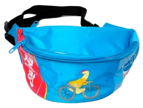 2004 Olympics Athens Retro Coca Cola Fanny Pack 6'' Official Athena Banana Bum Bag Blue Waist Hip Pouch