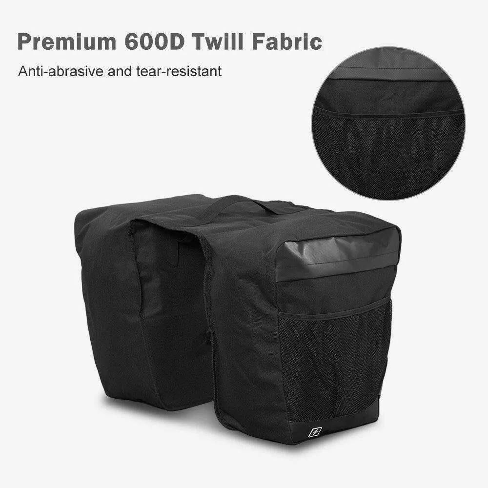 28L Large Capacity Bicycle Trunk Bag Cycling Bike Rear Rack Luggage Grocery Pannier Bag