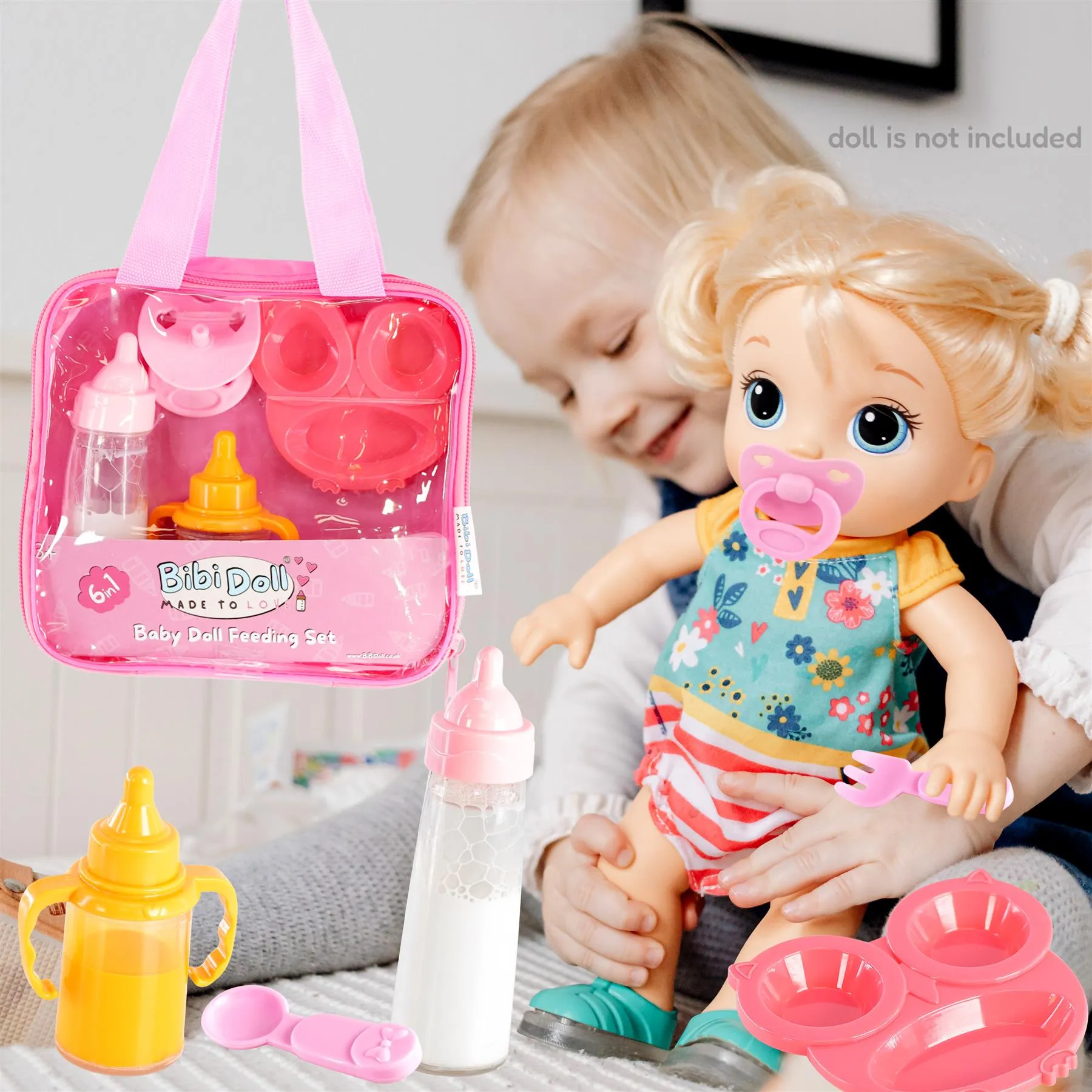 6 in 1 Doll Feeding Set Magic Milk Bottle