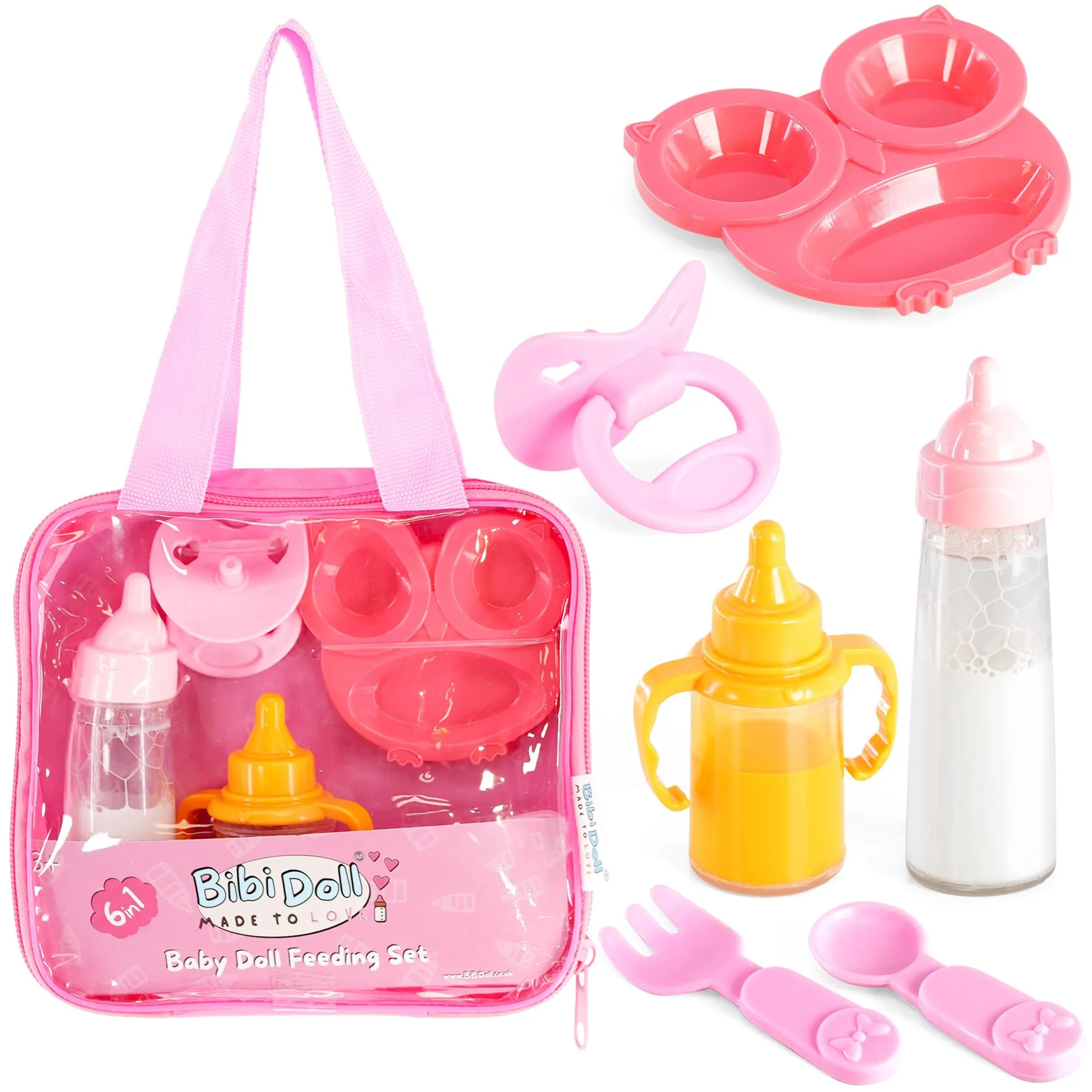 6 in 1 Doll Feeding Set Magic Milk Bottle