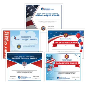 AHG Level Award Certificates – Patriotic Designs