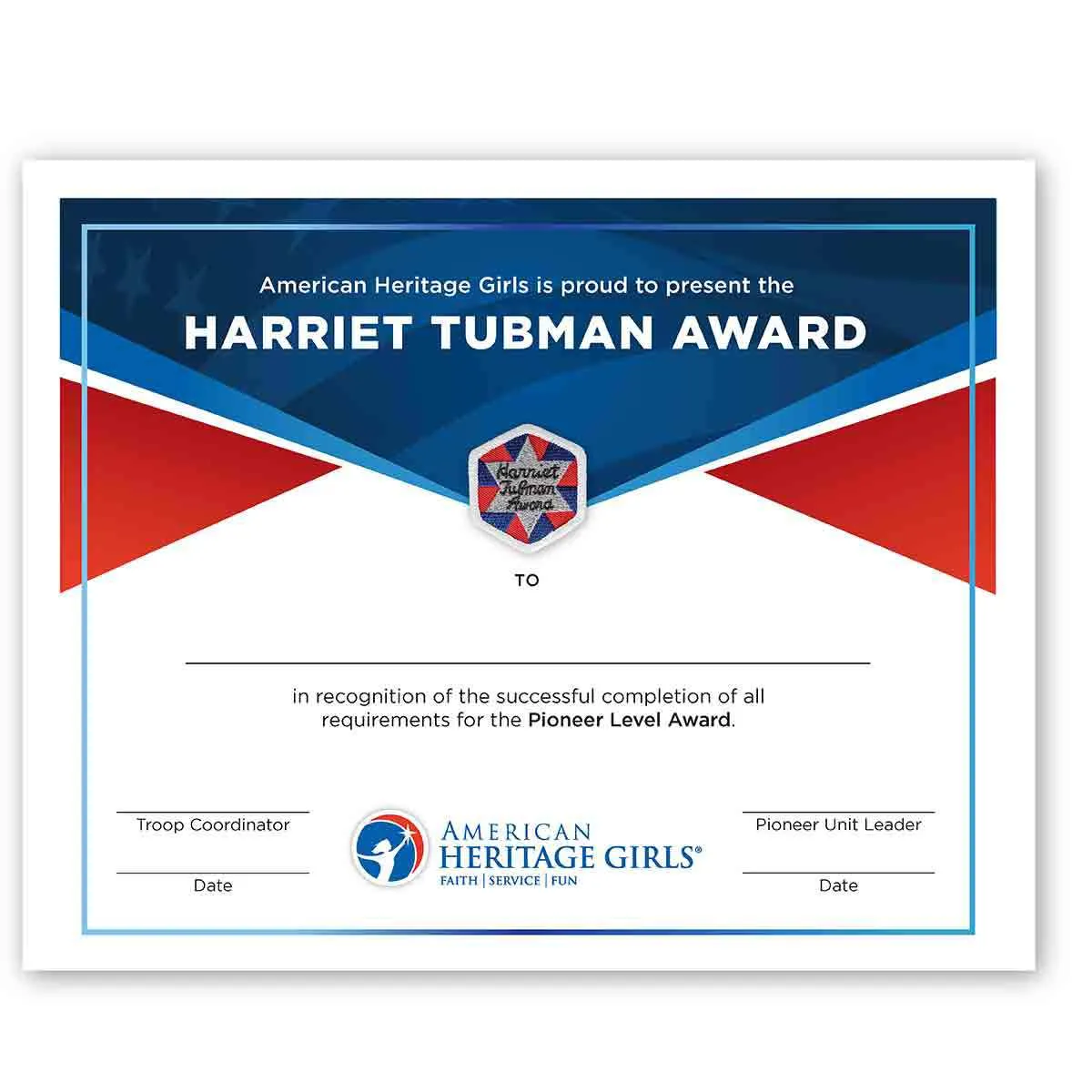 AHG Level Award Certificates – Patriotic Designs