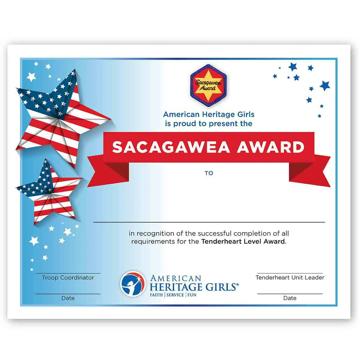 AHG Level Award Certificates – Patriotic Designs