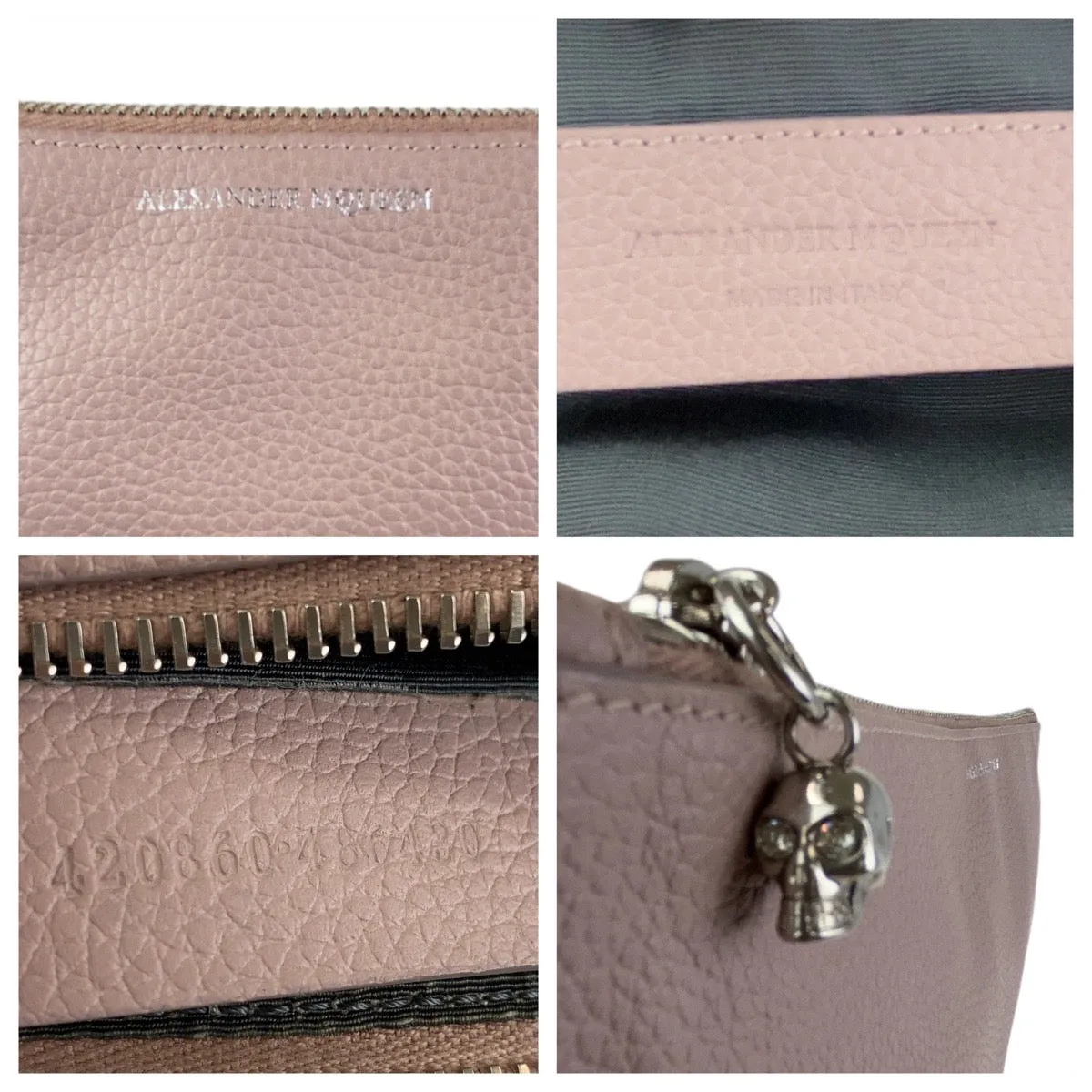 Alexander McQueen Pink Leather Clutch Bag