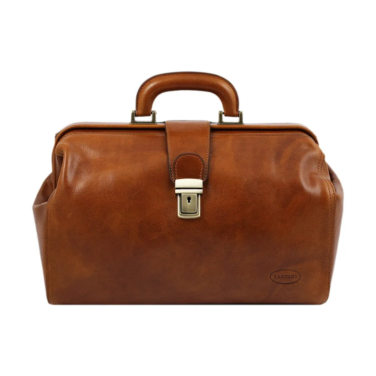 Alfie Genuine Leather Carry On Professional Doctor Briefcase Bag Tan