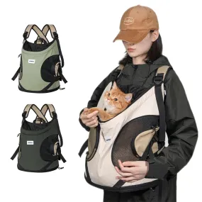 Anniepaw Breathable Canvas Carrier Backpack Dog Cat Chest Sling