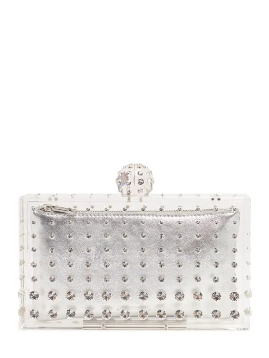 Aquazzura   Tequila resin clutch w/crystals 