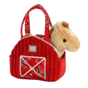 Aurora Fancy Pals 7" Red Barn Horse Pet Carrier - 32846