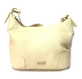 Bally Cream Textured Leather Shoulder Bag | Pre Loved |