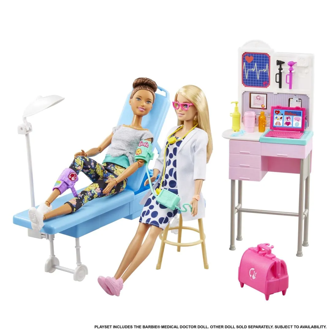 Barbie Medical Doctor Doll with Doctor Accessories & Playset for Kids Ages 3 