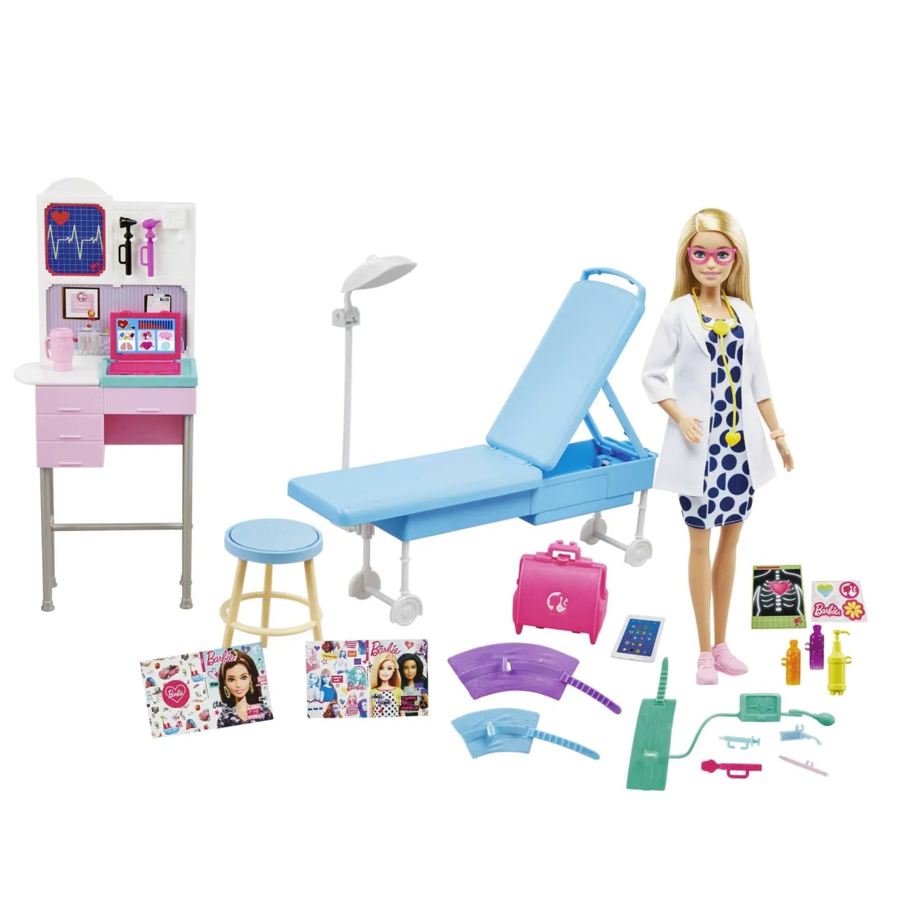 Barbie Medical Doctor Doll with Doctor Accessories & Playset for Kids Ages 3 