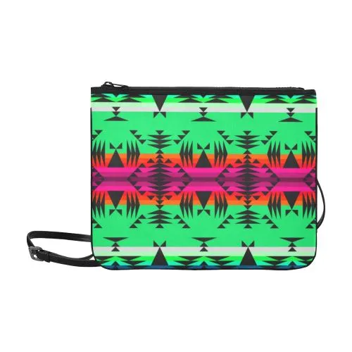 Between the Mountains Deep Lake Slim Clutch Bag