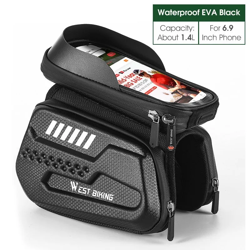 Bicycle Bag Front Frame MTB Bike Bag Cycling Accessories High Quality Waterproof Touch Screen Top Tube Phone Bag