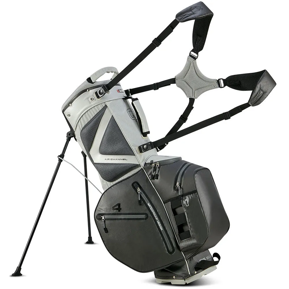 Big Max Aqua Hybrid 4 Waterproof Stand Bag - Grey/Silver