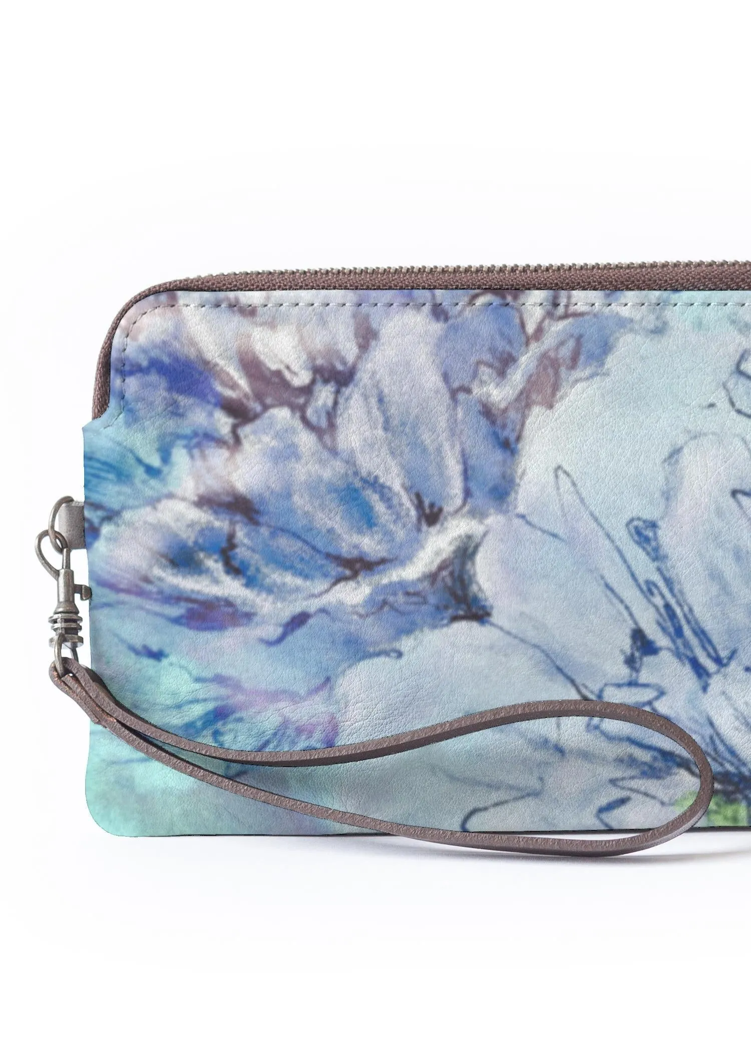 Blue Peonies Clutch