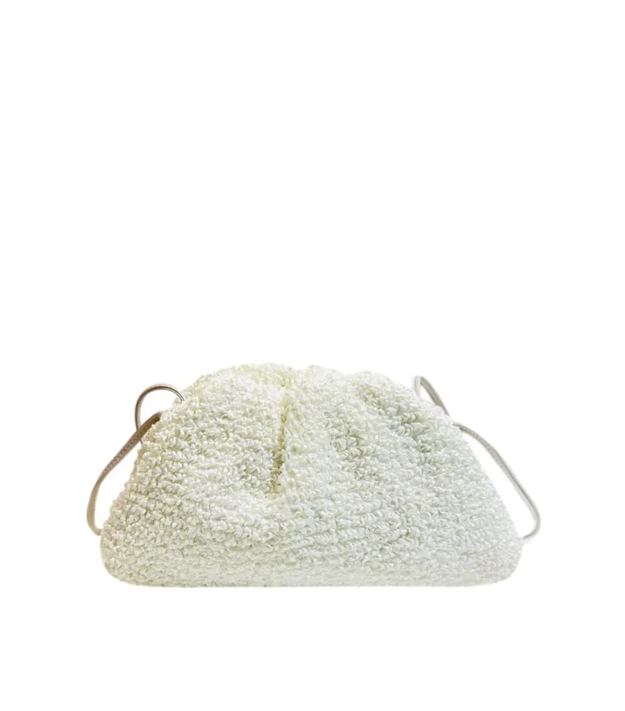 Bottega Veneta Mini Raffia Pouch Clutch Bag