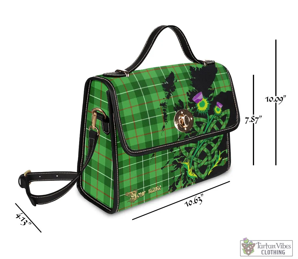 Boyle Tartan Waterproof Canvas Bag with Scotland Map and Thistle Celtic Accents