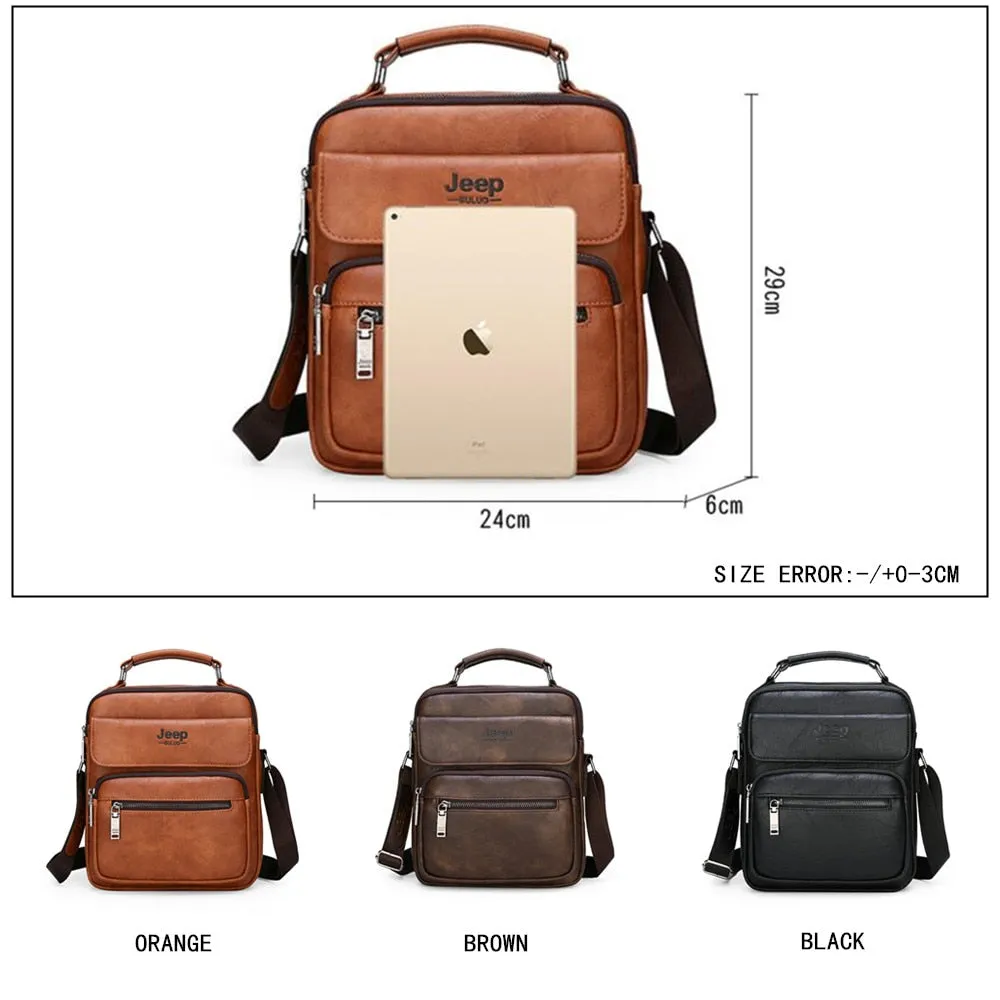 Brand Man Split Leather Crossbody Shoulder Messenger Bag For iPad Big Size Men's Handbags Famous Casual Business