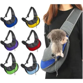 Breathable Pet Dog Sling: Stylish & Lightweight Travel Companion