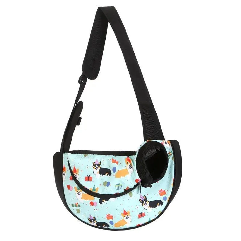 Breathable Pet Dog Sling: Stylish & Lightweight Travel Companion