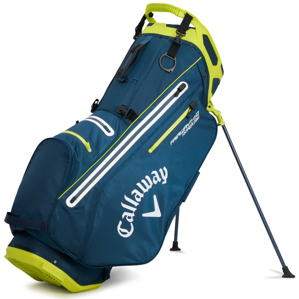 Callaway Fairway 14 Hyper Dry Waterproof Stand Bag - Navy/Florescent Yellow