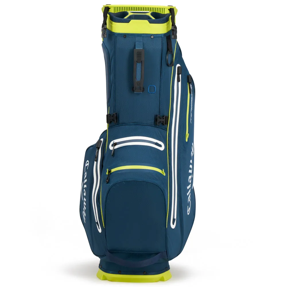 Callaway Fairway 14 Hyper Dry Waterproof Stand Bag - Navy/Florescent Yellow