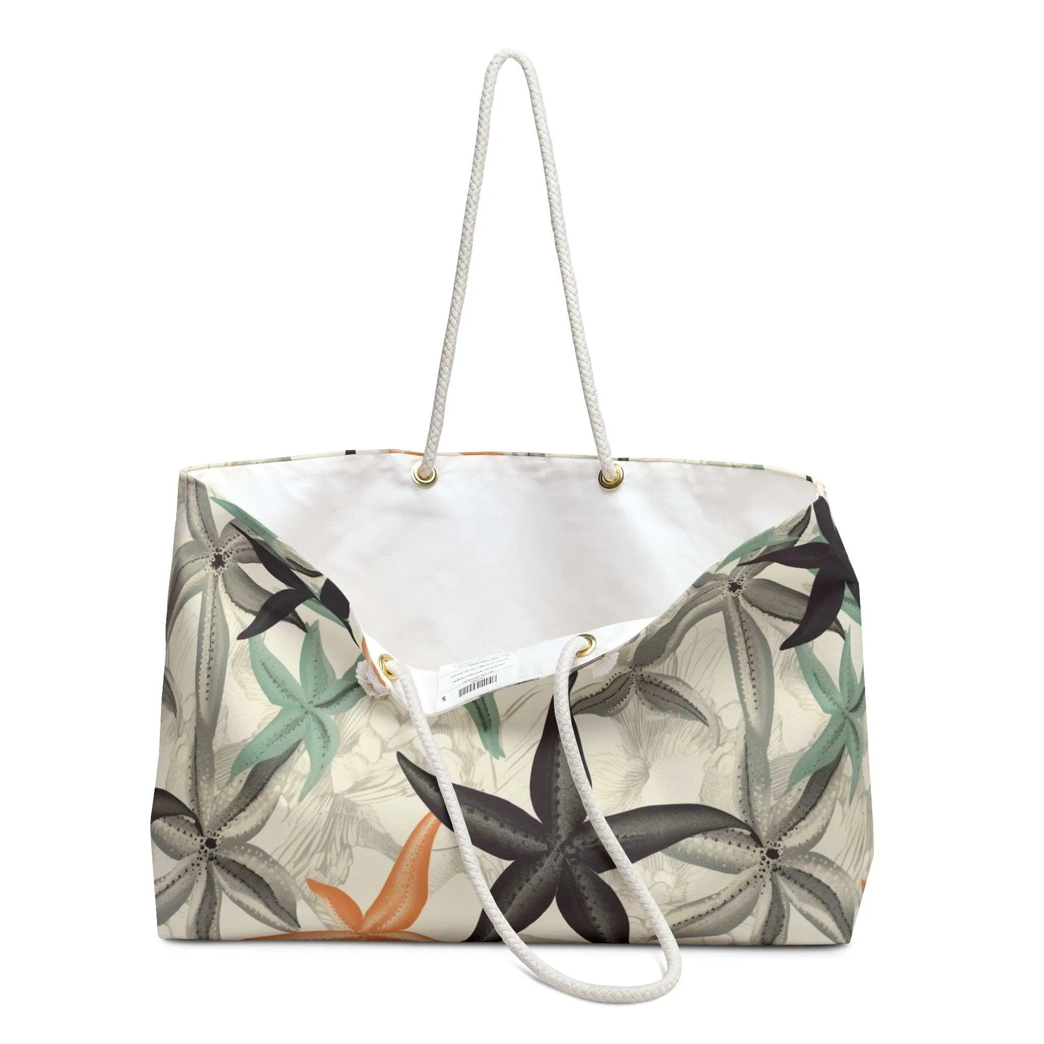 Canvas Weekender Tote Bag - Starfish Galore!