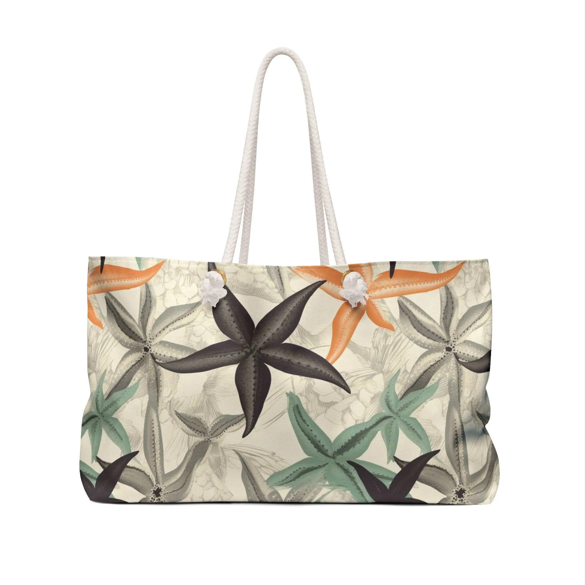 Canvas Weekender Tote Bag - Starfish Galore!