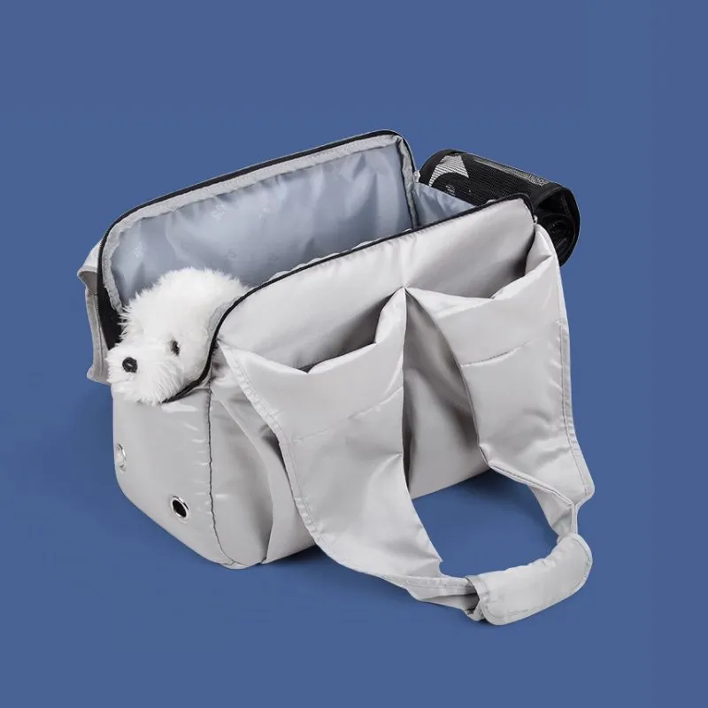 Chic Pet Tote Carrier with Enhanced Storage