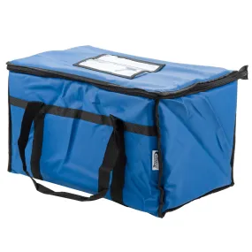 Choice 124FCARRBL 23" x 13" x 15" Insulated Nylon Top Loading Food Delivery Bag - Blue