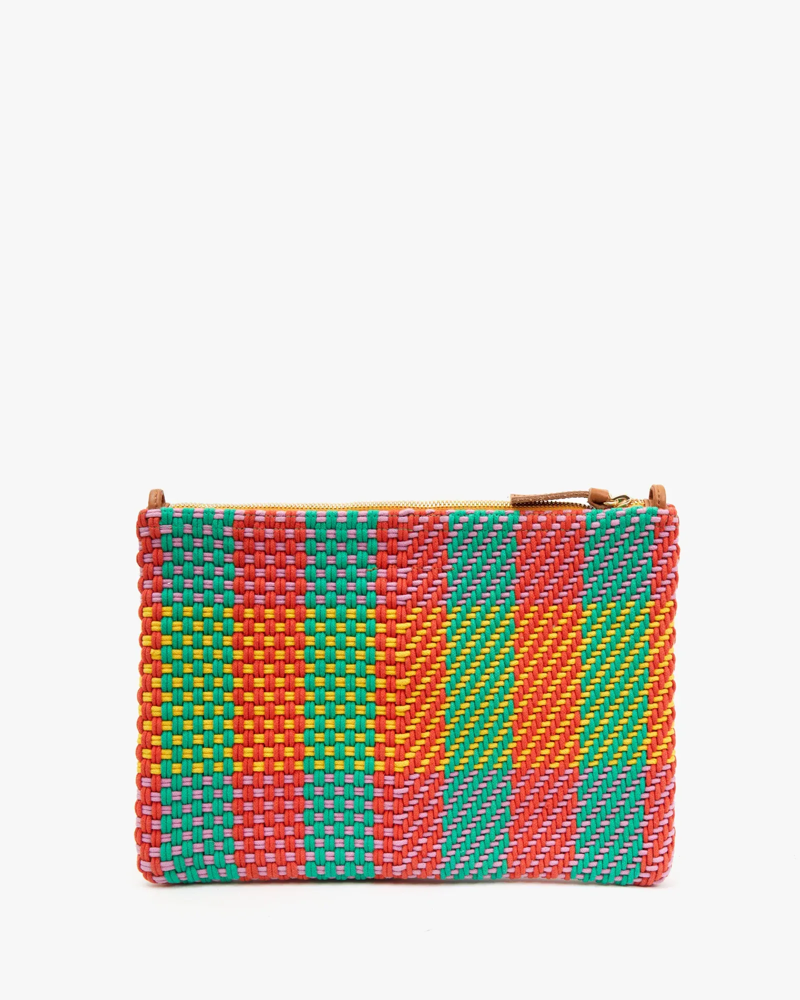 Clare V - Summer Flat Clutch w/ Tabs in Multi Condessa Plaid