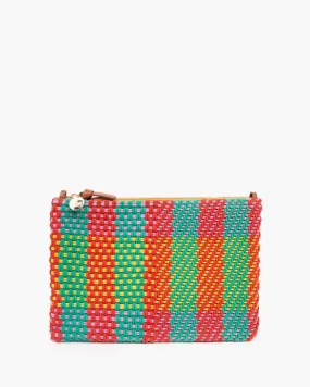 Clare V - Summer Flat Clutch w/ Tabs in Multi Condessa Plaid