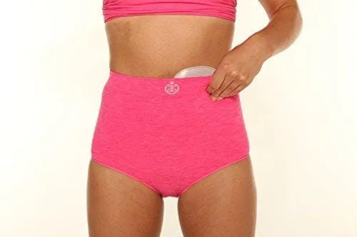 Comfizz Womens Ostomy, Hernia or Post Surgery Support Briefs High waist - Level 1 Light Support (XL/2XL, Pink)