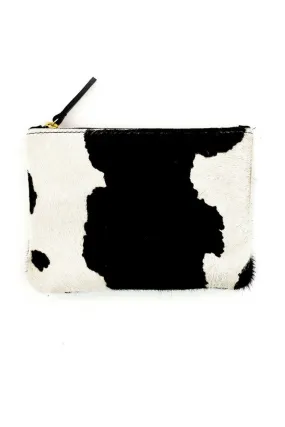 Cow Print Zipper Pouch