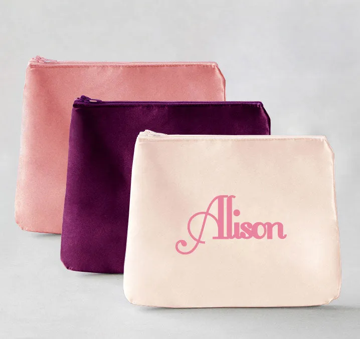 Custom Embroidered Cosmetic Bag with Name