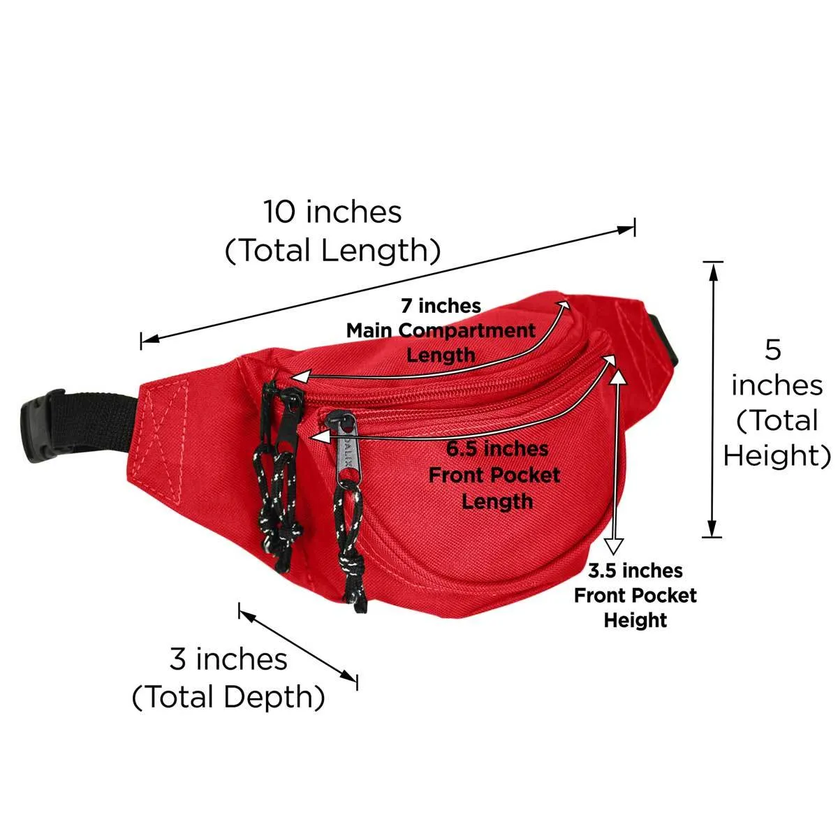 Dalix Small Fanny Pack Waist Pouch Travel Belt (24"-31")