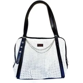 Diamond Cut Dog Carrier White