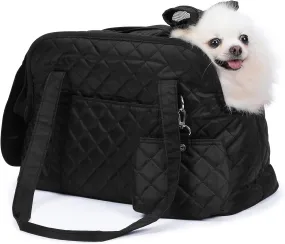 Dog Carrier for Small Dogs, Soft Sided Pet Carrier Bag with Pockets, Breathable Mesh and Soft Cushion, Portable Medium Dog Puppy Large Cat Travel Handbag Tote for Hiking Traveling Outdoor Max 12 Lbs