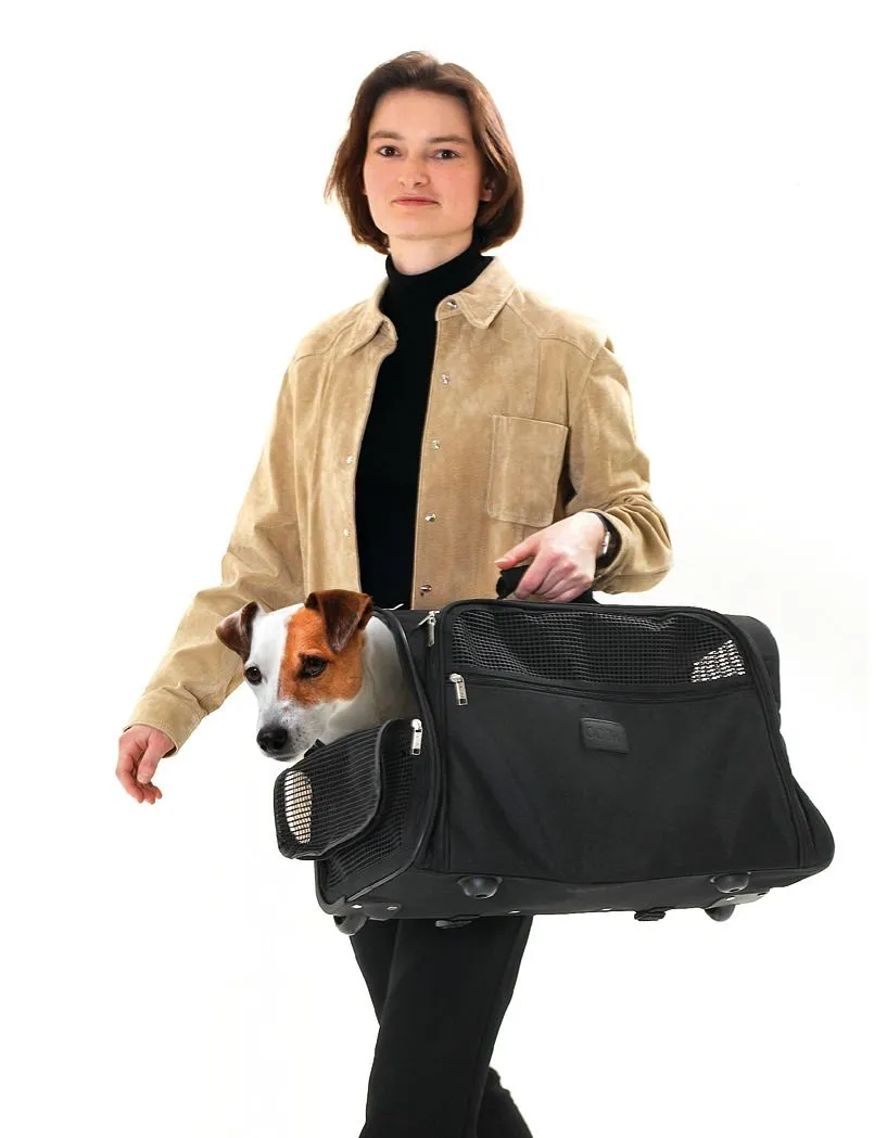 Dog/Cat Karlie Smart Trolley carrier - Black 52 x 26 x 34cm Max Load 15kg