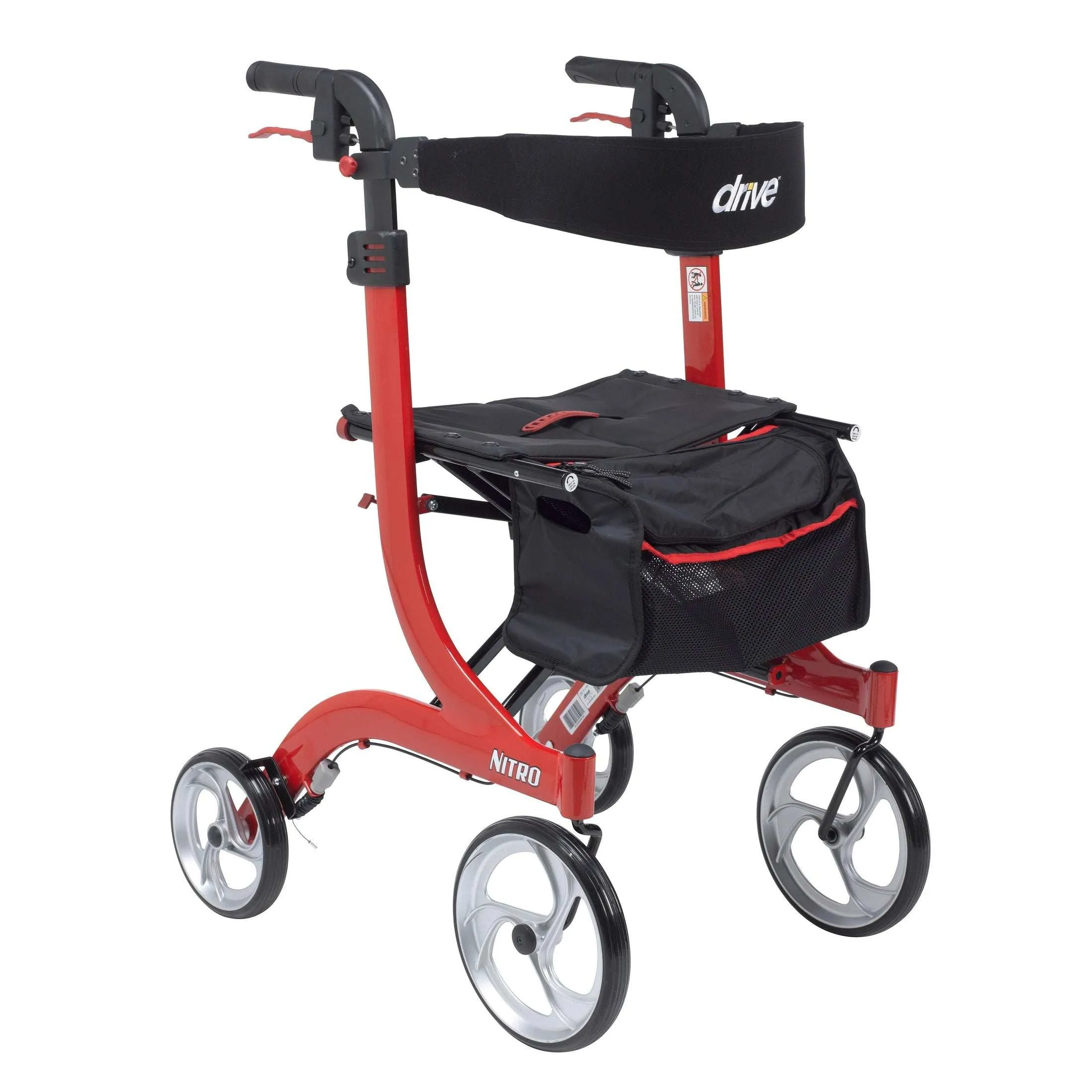 Drive Medical Nitro Euro Style Rollator Rolling Walker - Tall