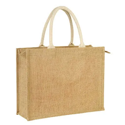 Eco Friendly Jute Tote Bag with zip