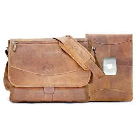 Elegant Leather Messenger Bag for 14" MacBook Pro by MacCase