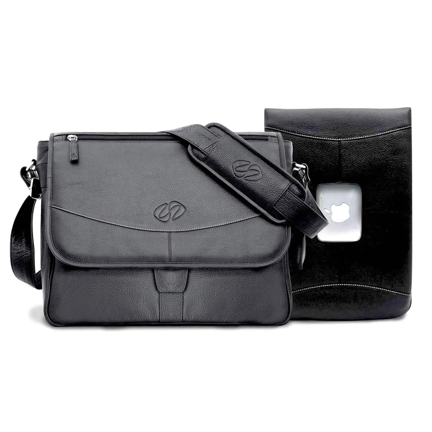 Elegant Leather Messenger Bag for 14" MacBook Pro by MacCase