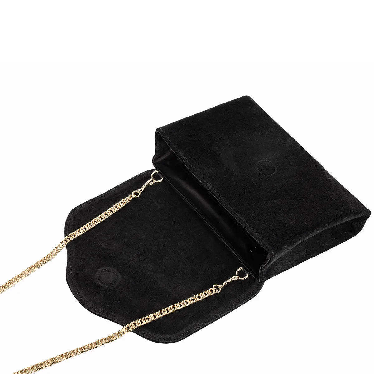 Ellie Clutch - Black Suede