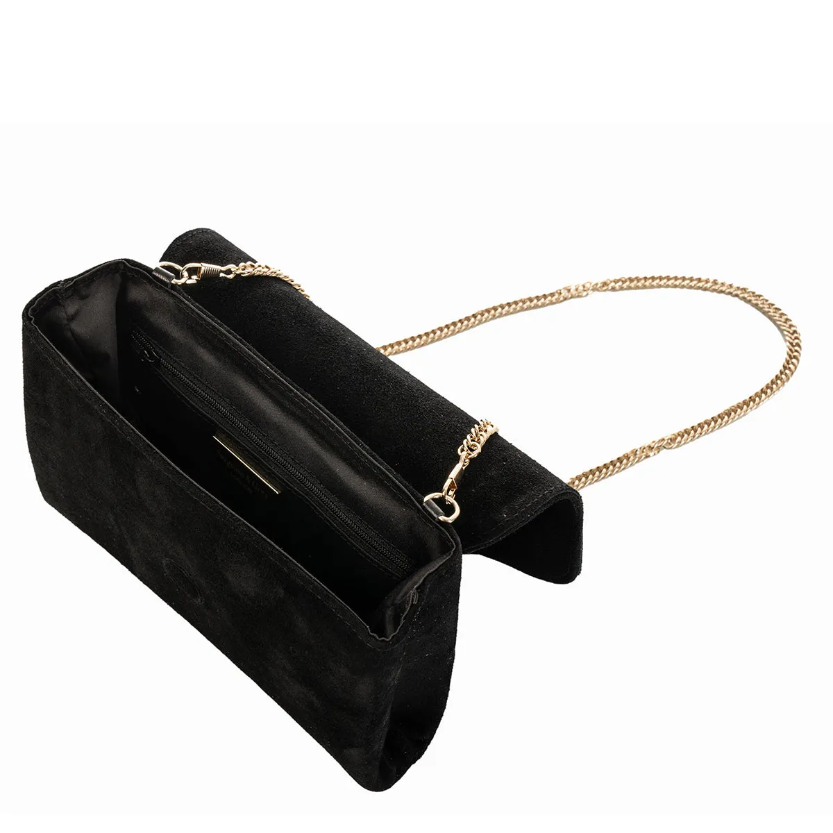 Ellie Clutch - Black Suede