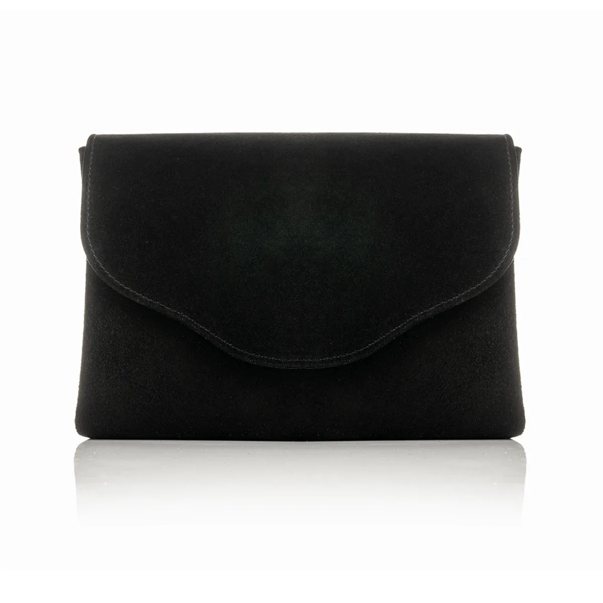 Ellie Clutch - Black Suede