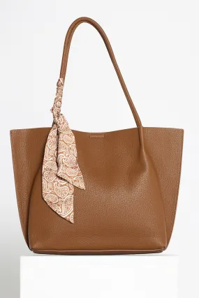 Faith Tote Bag & Clutch - Brown