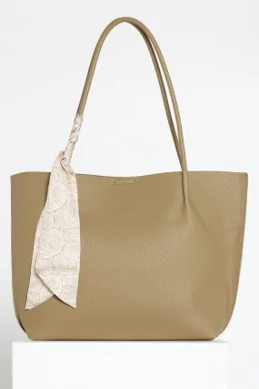 Faith Tote Bag & Clutch - Khaki